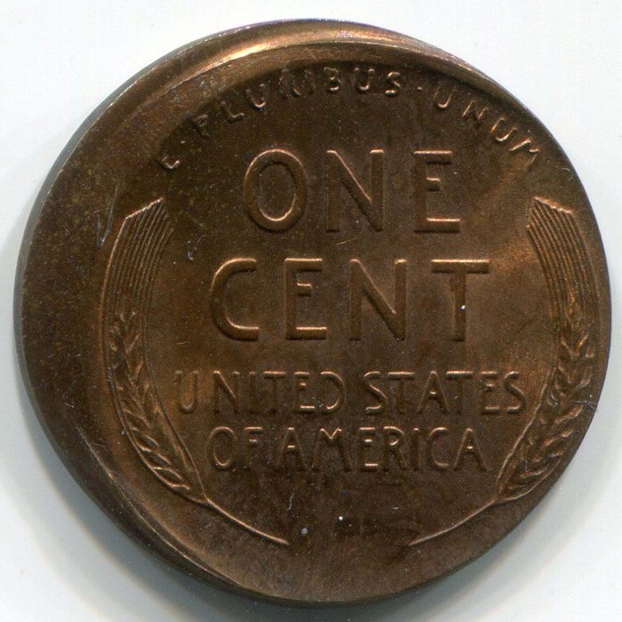 Red-BU-1945-Lincoln-Cent-Struck-Off-Center
